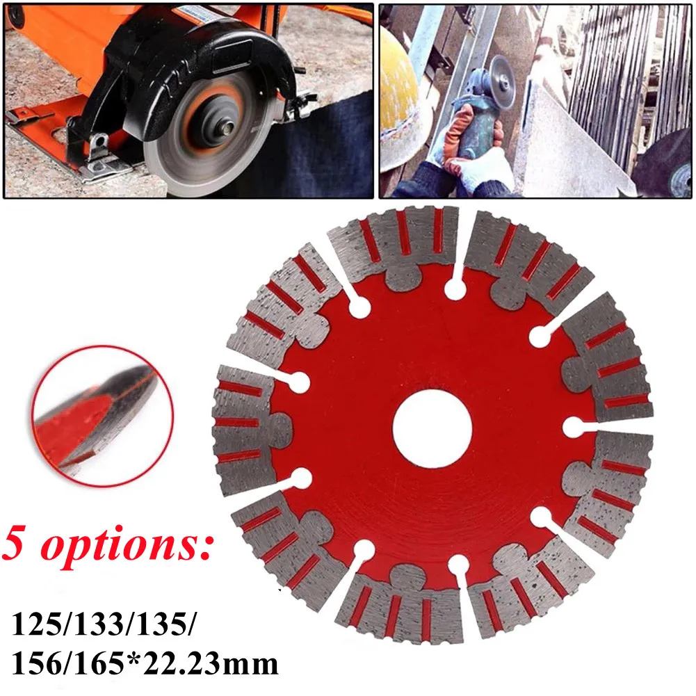 Imagem -02 - Sulco Circular do Diamante Viu a Lâmina Roda de Corte Seca e Molhada Rebarbadora Ferramenta Giratória 125 mm 133 mm 135 mm 155 mm 165 mm 22.23 mm o