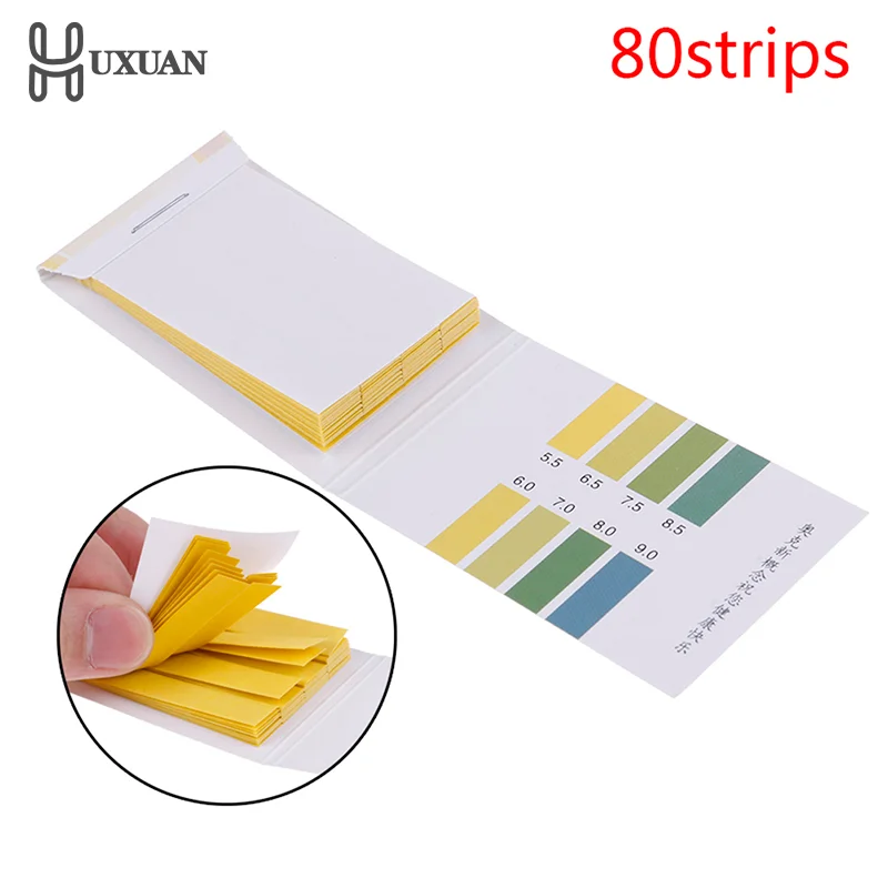 80 Strips Professional 5.5-9.0 Ph Litmus Paper Ph Test Strips Water Cosmetics Soil Acidity Test Strips With Control Card