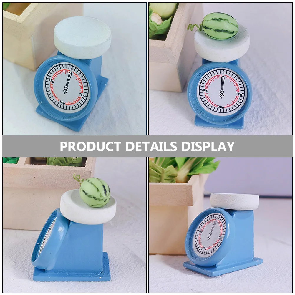 

Mini Wooden Platform Scale Compact Decorative Balance Retro Style Miniature Home Adornment Safe for Children Mini Kitchen Scale