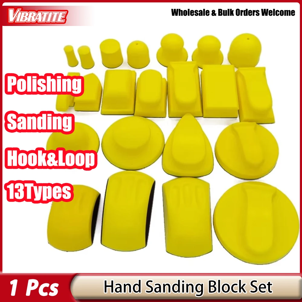 1 Pcs Hand Sanding Block Backing Plate Hook & Loop Sanding Disc Holder for Wood Furniture, Home DIY, Arts & Car Polishing