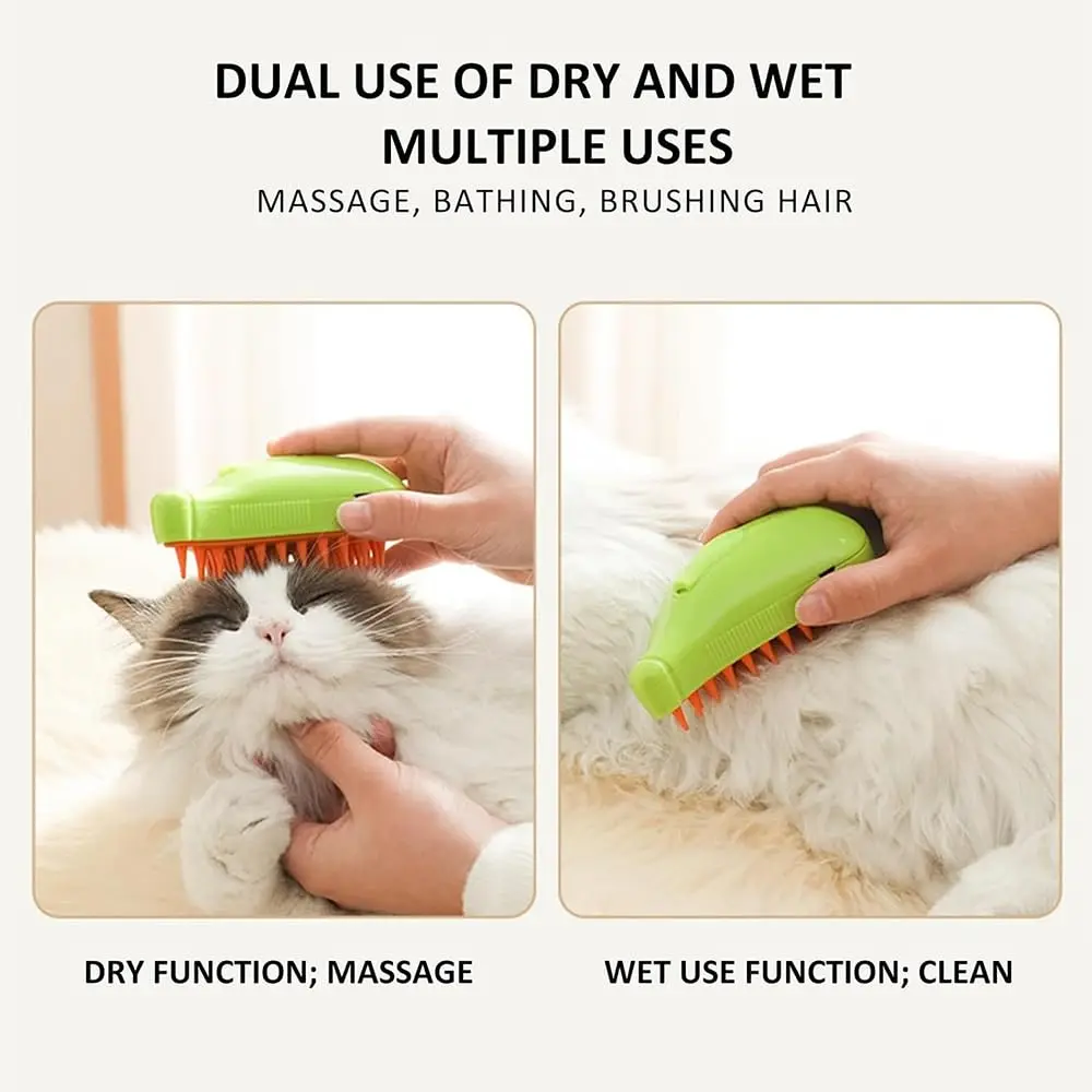 3 in 1 Steam Rechargeable Multifunctional Pet Brush for Removing and Loosening Hair, Pet Spray Hair Removal Comb Pet Accessories