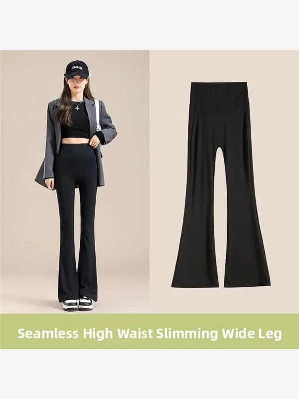 

Утягивающие брюки для йоги с высокой талией, тонкие леггинсы, женские летние базовые брюки, брюки Bootcut, белые брюки до щиколотки