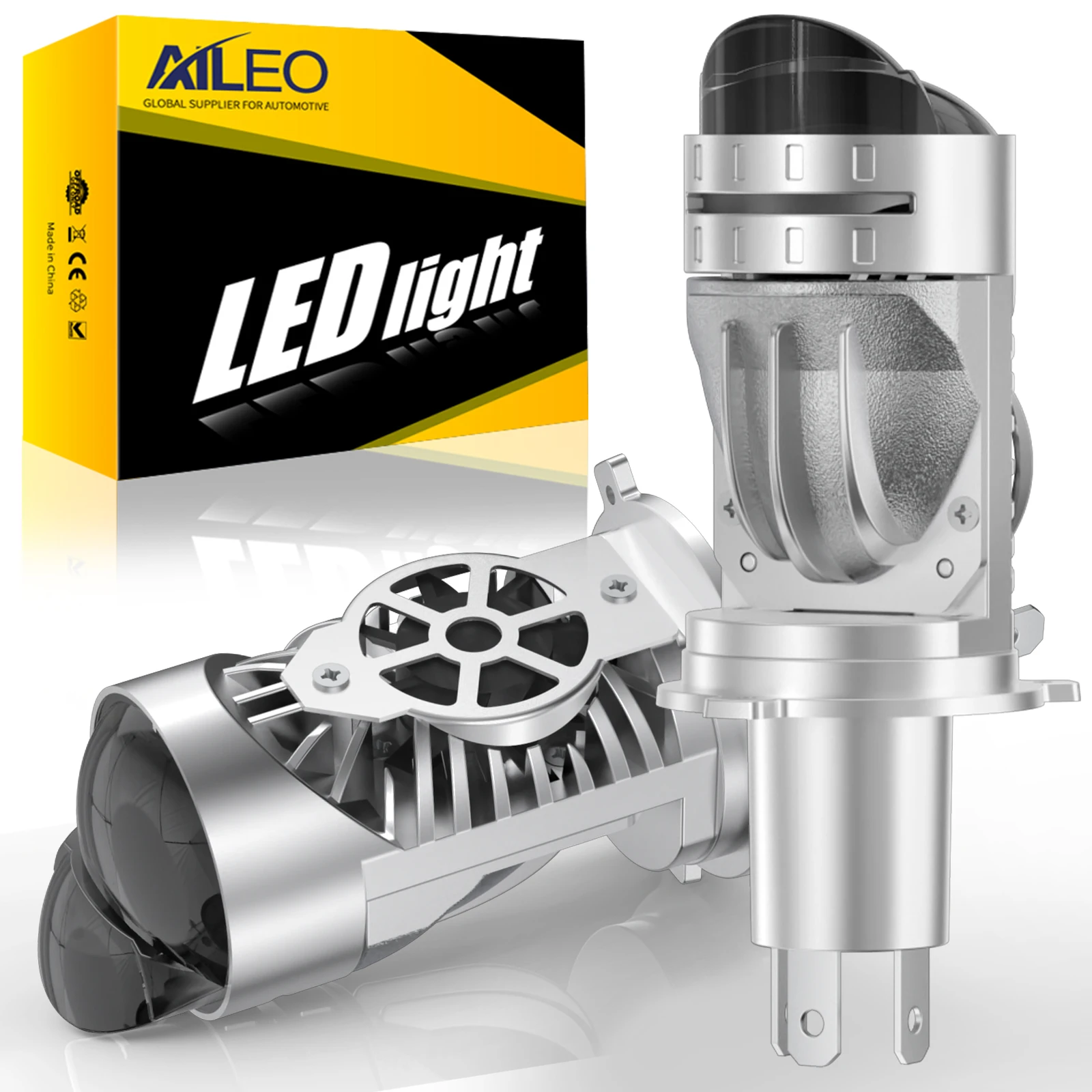 

Aileo 2 шт. проектор H4 объектив светодиодные автомобильные фары 80000LM 350 Вт CANBUS Turbo авто лампа H4 высокий низкий свет противотуманные фары лампа 12 В 24 В