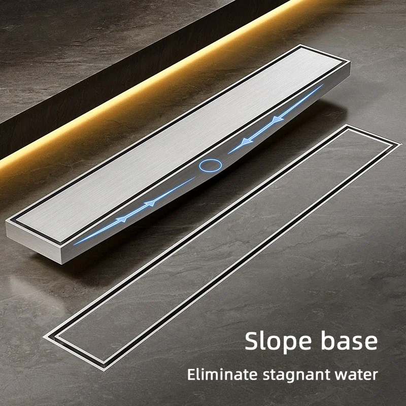 Invisible Floor Drain Anti-odor Shower Drain With Slope Stainless Steel Bathroom Drainage Copper Floor Drain Core Waste Filter