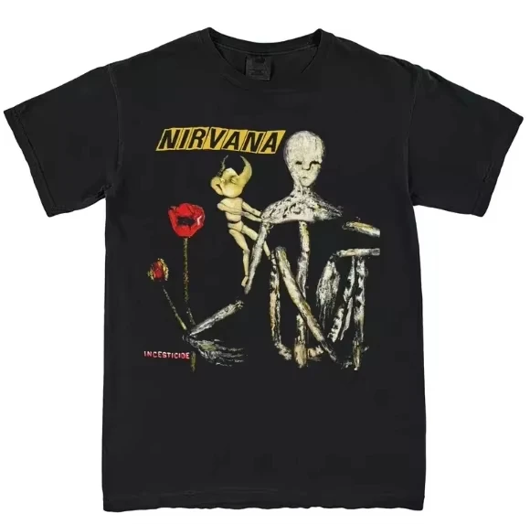 Nirvana Incesticide, lässiges T-Shirt im Retro-Stil, geeignet für Fans, unisex, für alle Jahreszeiten geeignet. – Detail 3