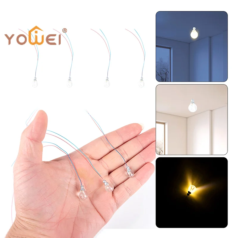 Latest Warm White Model Street Light 1:87 Scale Model Miniature Wall Lamp Posts LED Ceiling Lamps Lighting Dollhouse Decoration