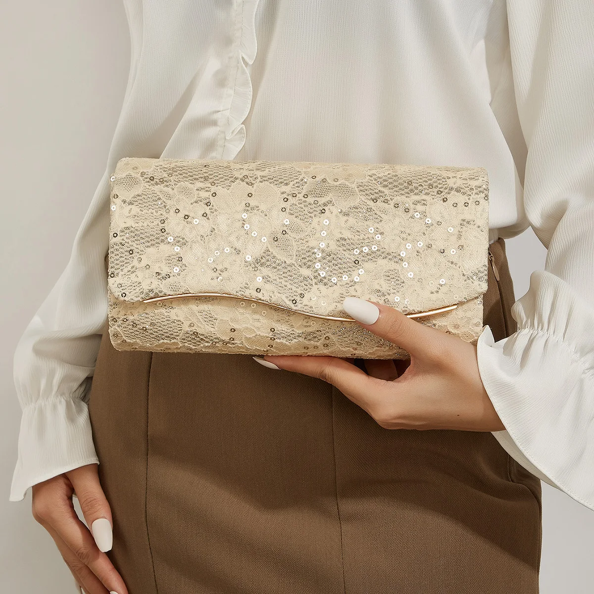 Light Luxury Wedding Party Clutch Bag, a Must-Have for Banquets and Weddings, Party and Date Gifts, Shiny High-End Accessories, Wedding Bridesmaid Bag, Evening Bag, Dress Bag view 2