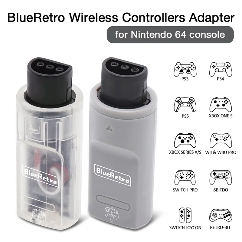 2025 BlueRetro Wireless Game Controllers Adapter for Nintendo 64 Console to PS3 PS4 PS5 Nintendo Switch Game Contorllers