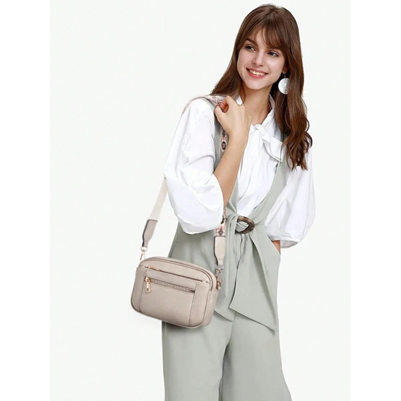 New Retro Quilted Embroidery PU Small Square Shoulder Bag – Multi-Functional Crossbody Messenger Handbag with Multi-Partition Design, Perfect for Daily Commuting, Shopping, or as a Gift image 6