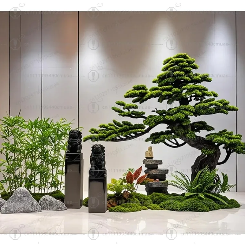 Artificial Pine Tree for Decor - Large Fake Bonsai Plant for Indoor & Outdoor Landscape, Luxury Home Decor Accent