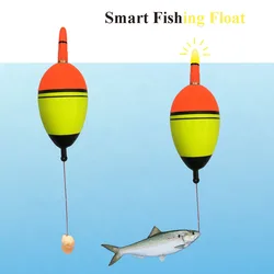 Smart Fishing Float Alarm Fish Bait LED Light Automatic Night Electric EVA Buoy Strike Indicator Bighead Carp Intelligent Bobber