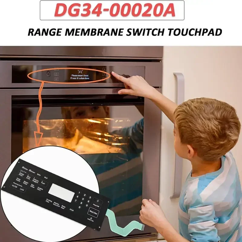 DG34-00020A Bereik Membraan Schakelaar Touchpad Voor Samsung Elektrische Range Ovens Vervangt Ap5623392, Ps4240764 Voor Ne594r0absr