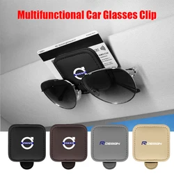 PU Car Glasses Holder Sun Visor Strong Magnet Card Ticket Clip For Volvo RDESIGN XC90 XC60 C30 T6 S60 C70 V40 V70 V60 S80 S40