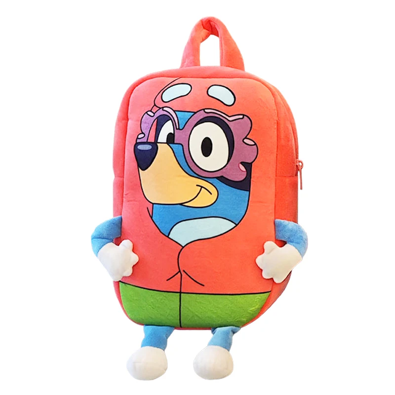 Cartoon Bluey Family Cosplay Kindergarten Children\'s Schoolbag Anime Backpack Kawaii Blue Orange Dog Backpack Children\'s Gifts