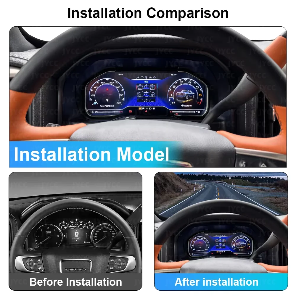 12.3”Digital instrument cluster For Chevrolet Suburban Tahoe Silverado GMC SIERRA Yukon dashboard speedometer gauge Carplay