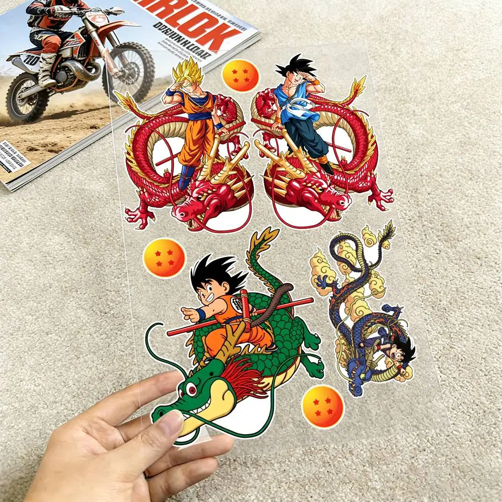 

Водонепроницаемые светоотражающие наклейки Dragon Ball для мотоциклов и автомобилей, легко снимаемые