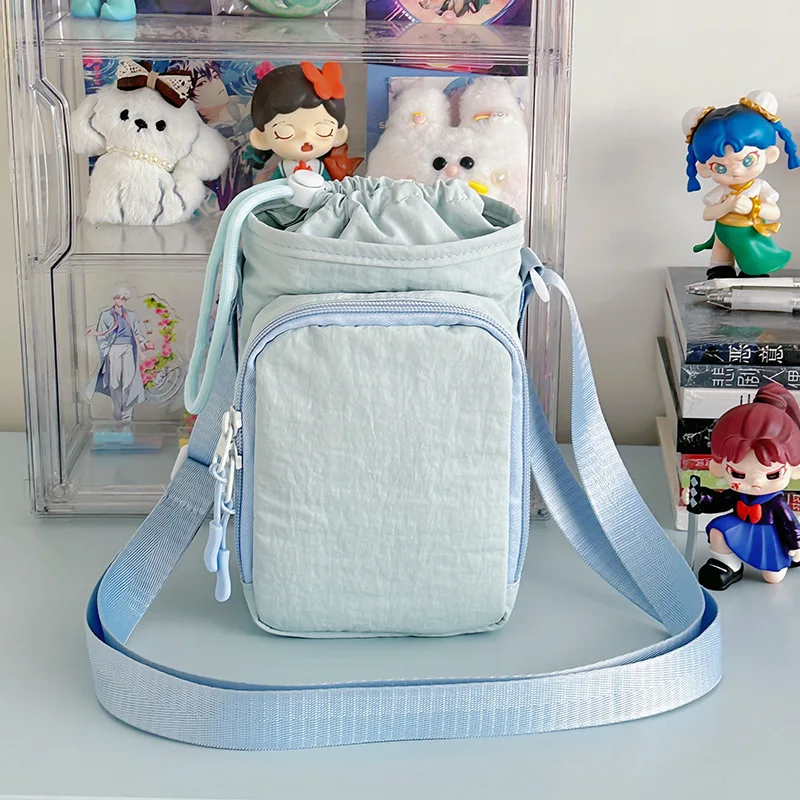 

Japan Style Crossbody Bag Casual Minimalist Small Shoulder Bag Waterproof Portable for Phone Cup Outdoor Sports Commuting Bag