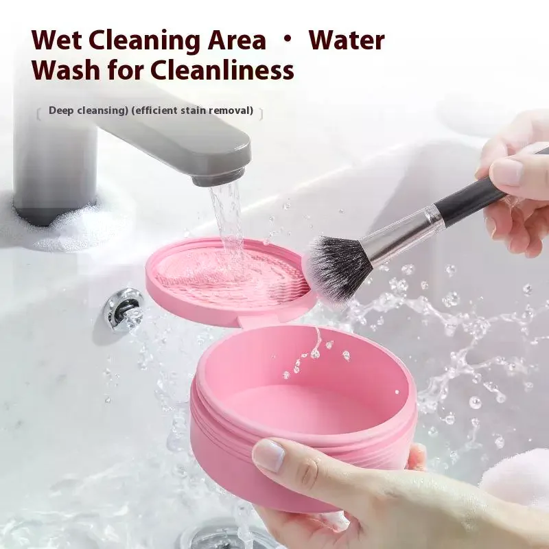Boîte de nettoyage de pinceaux de maquillage, éponge pour fard à paupières, nettoyage rapide, nettoyeur à sec, lavage cosmétique, outil de poudre propre, accessoires de maquillage