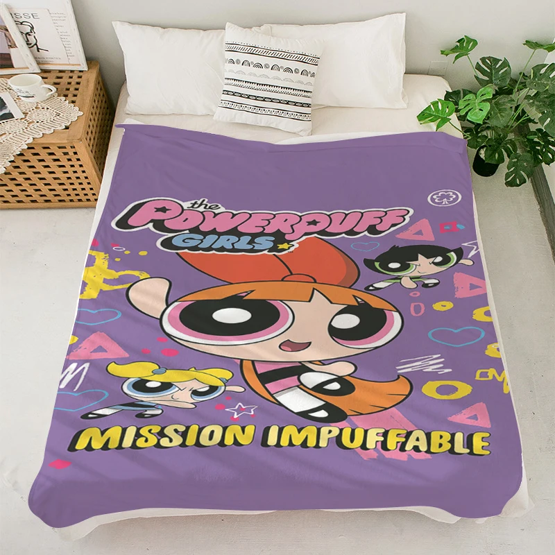 Sofa Blankets S-The Powerpuff Girlss Anime Blanket Fluffy Soft Blankets Microfiber Bedding King Size Blanket Custom Warm Blanket