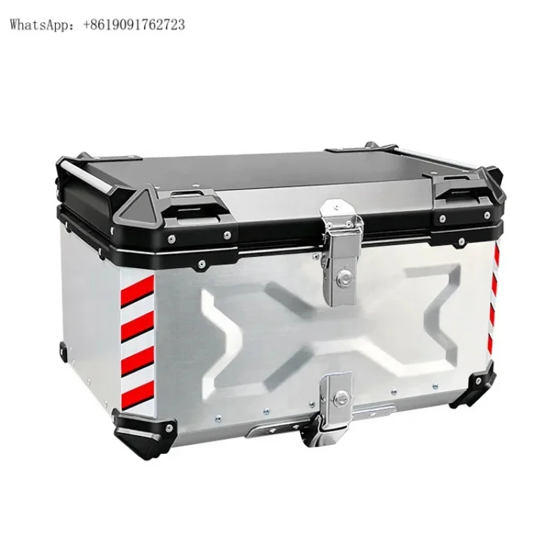 

Лидер продаж на заводе 65л серебристый + черный X дизайн F2-MOTO багажник мотоцикла алюминиевый верхний корпус хвостовая коробка мотоцикла