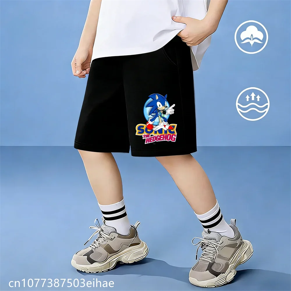 

Детские высококачественные летние шорты Sonic Pattern, модный повседневный дизайн, хорошо дышащие, подходят для повседневной носки и игр на свежем воздухе