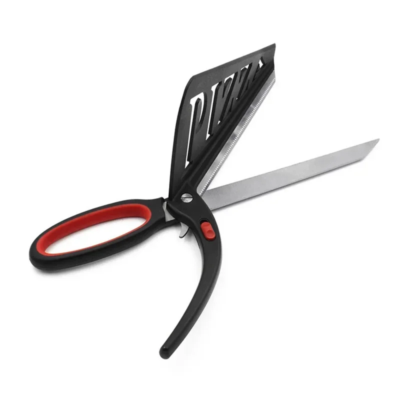 Pizza Schere Messer Pizza Schneiden Werkzeug Edelstahl Pizza Cutter Slicer Backen Werkzeug Multifunktional Mit Abnehmbarem Spachtel – Detail 5