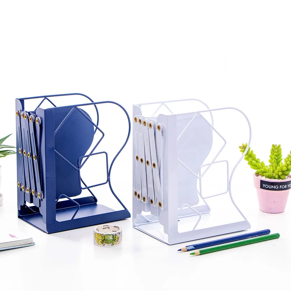 

Retractable Bookshelf Bookend Storage ganizer Metal Adjustable Premium Practical Decorative Solid Construction Ideal