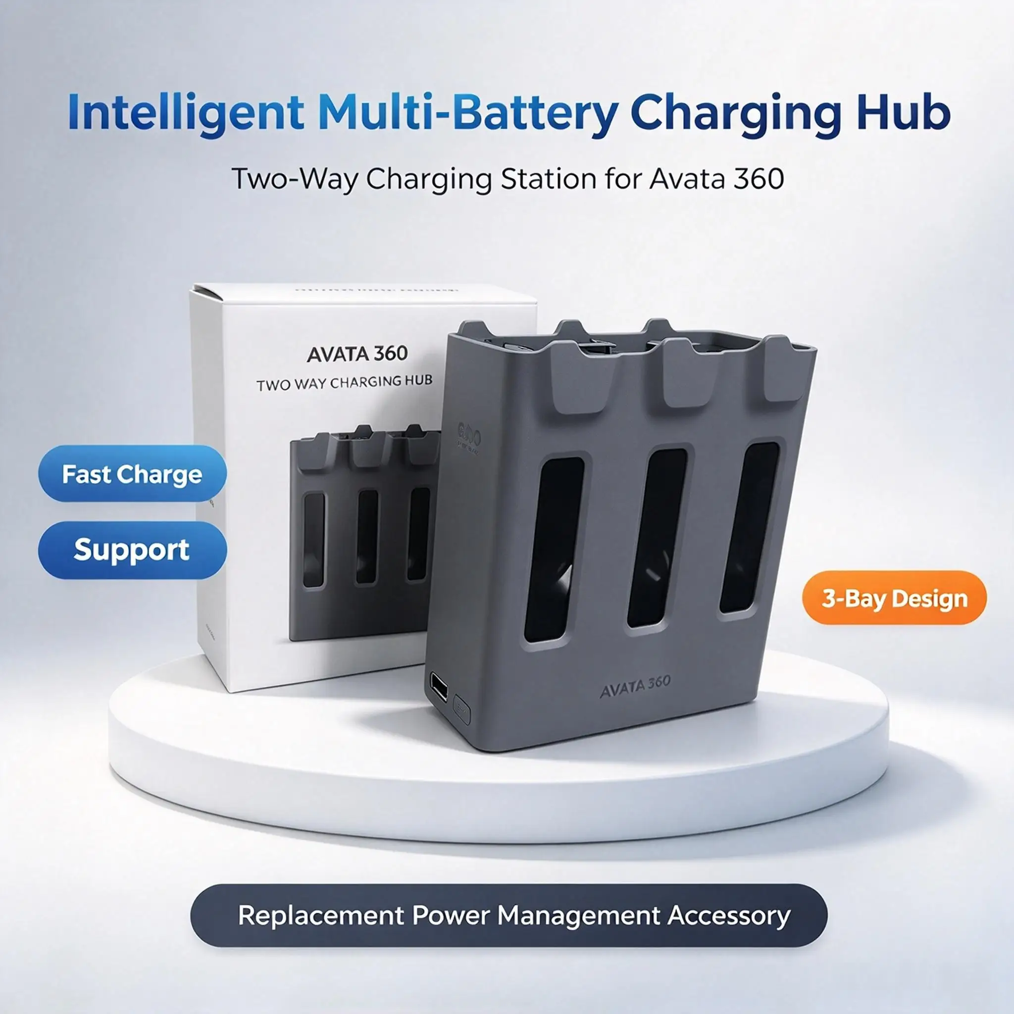 Multi-Battery Intelligent Fast Charging Hub, Replacement Charging Dock Compatible with DJI Avata FPV Drone