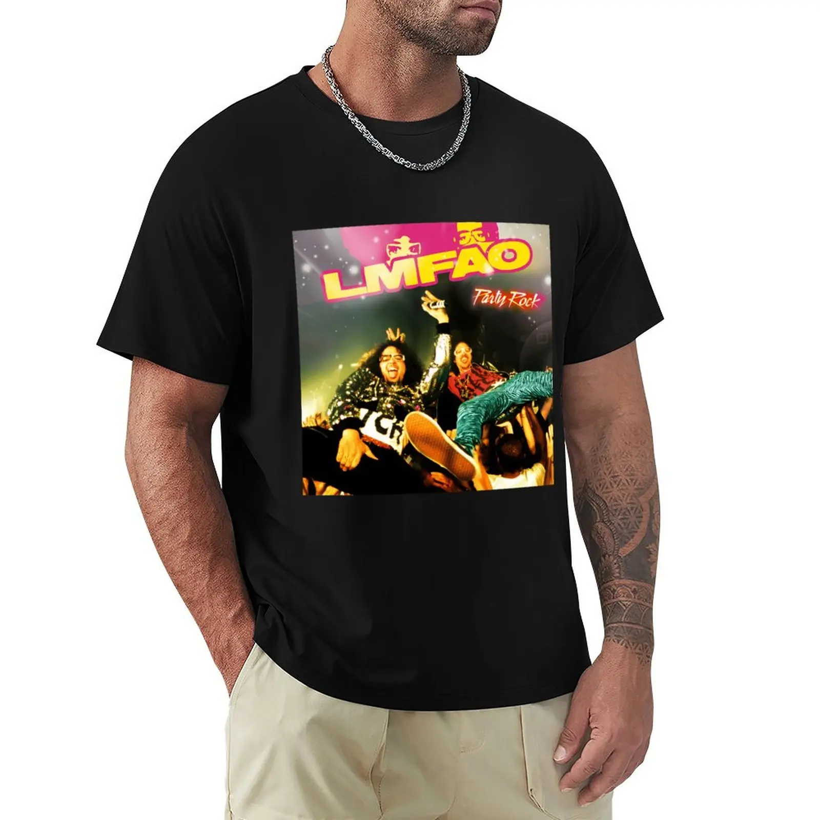 Logo Band LMFAO Music Product T-Shirt Simple Graphic Design T-Shirt