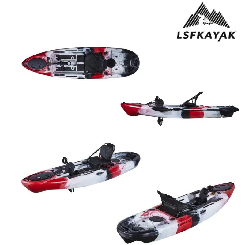 LSF Kayak 3.16m Single Person With Non-slip Mat Light Weight Stable Durable Fishing Surfing Drifting Cruising HDPE
