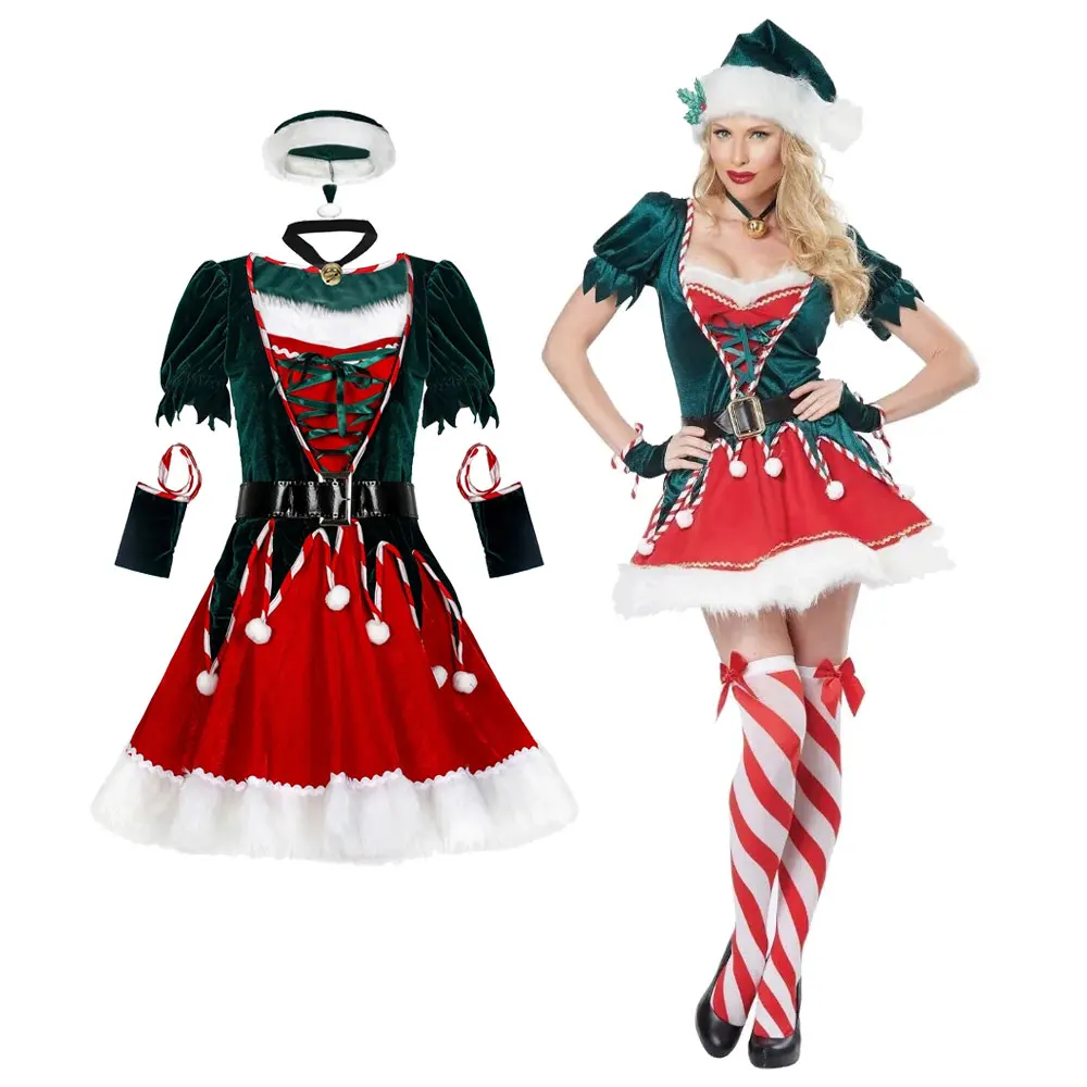 

Christmas Santa Claus Costume Christmas Party Women Cosplay Sexy Christmas Dress Santa Claus Elf Costume Stage Show Costume