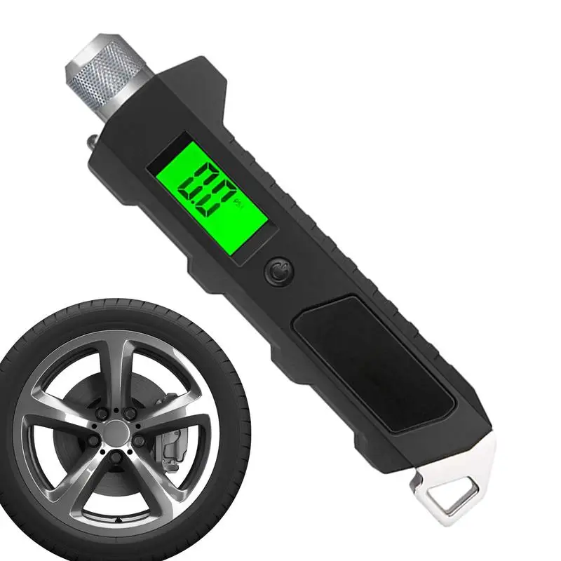 

Electronic Digital Tire Pressure Gauge ABS Car LCD Flashlight Vehicle Tester Heavy-Duty Tire Dual Head Gauge For Car TruckVans