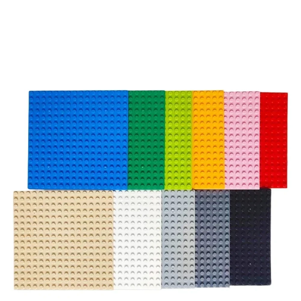 Multiple Color 16X16 Dots Building Blocks Baseplate DIY Toys Figures City Plastic Plate Classic Brick Assembly Children Kid Gift