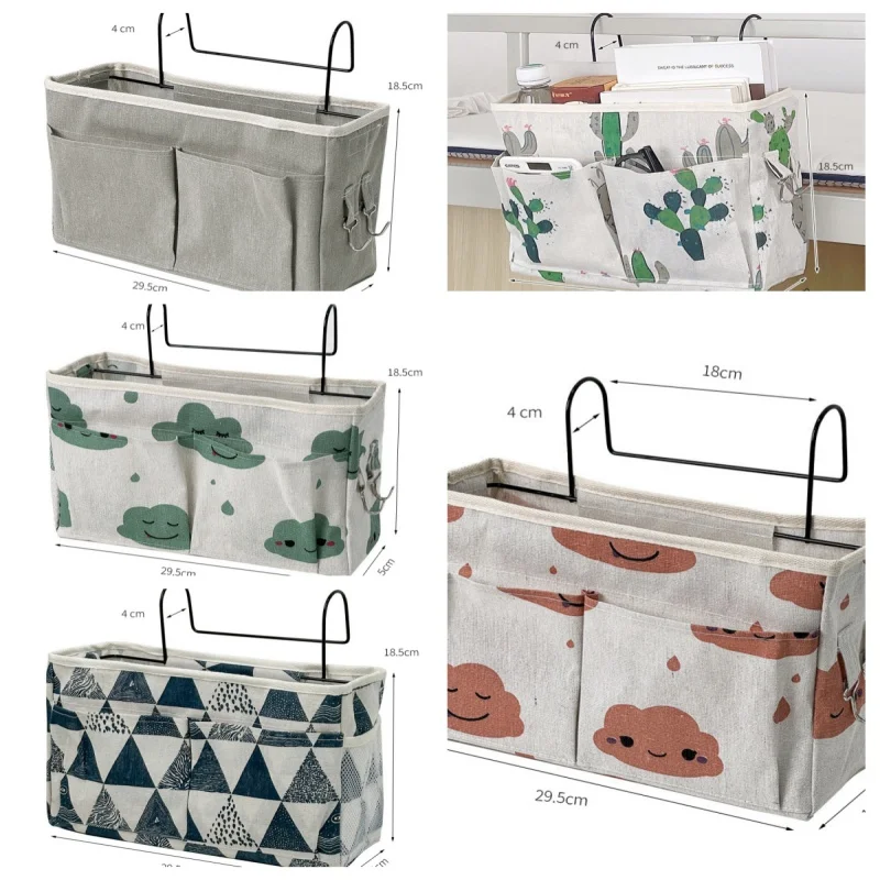 New Fabric Storage Hanging Bag Baby Stroller Storage Bag Bedside Hanging Bag