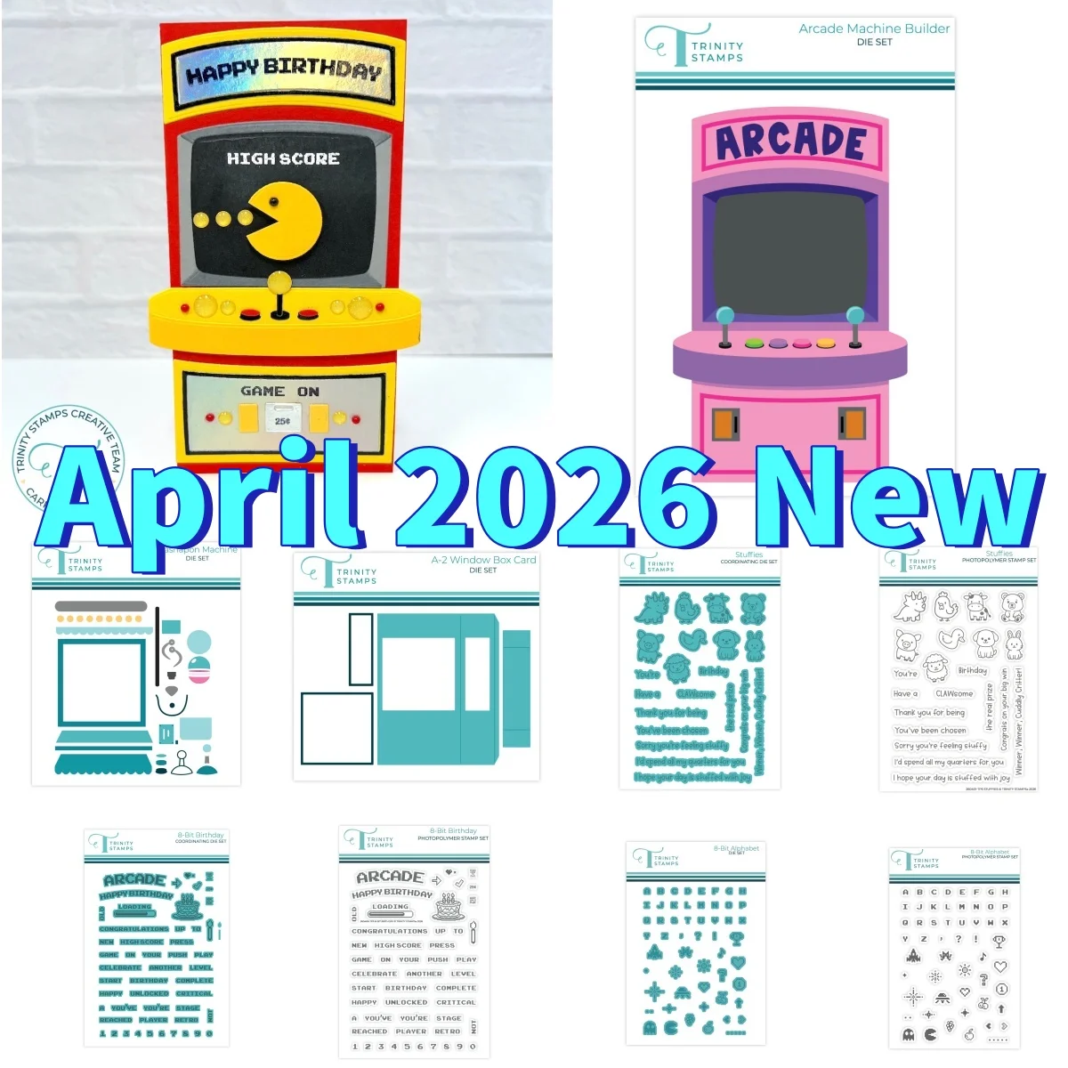 

Arcade Machine Metal Cutting Dies Clear Stamps for DIY Scrapbook Decoration Embossing Template Greeting Card April 2026 New