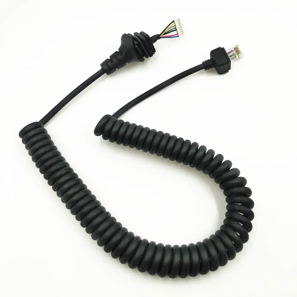 Walkie Talk PTT Mic Speaker Accessories HM-152 Walkie Talkie Hand Microphone 8 Pin Cable Cord for ICOM HM154 IC-2820H F121 F221