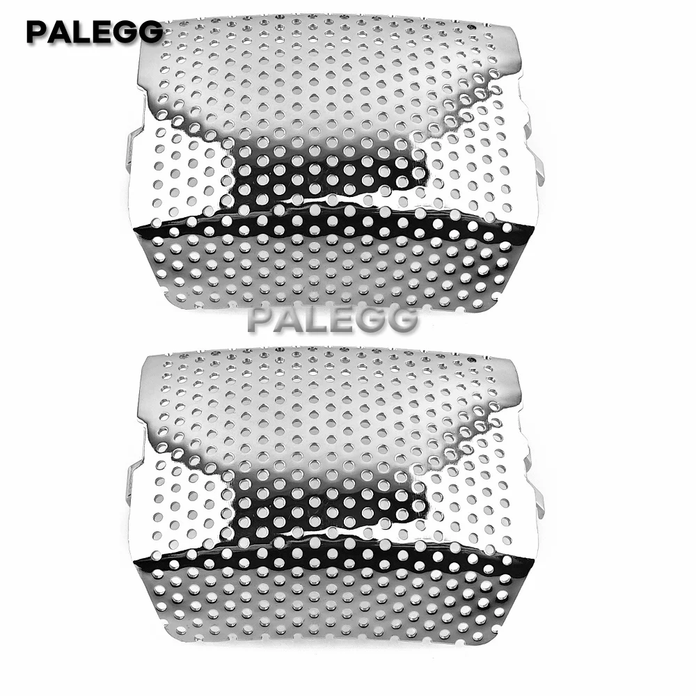 Motorcycle Black/Chrome Front Brake Caliper Insert Set For Harley Touring Road King Electra Glide CVO Ultra Classic V-Rod