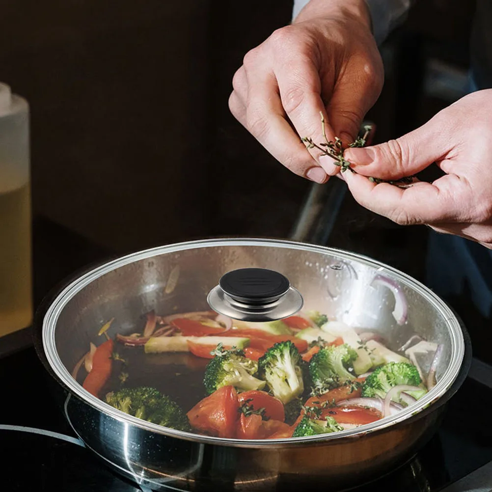 

1Pcs Glass Pot Cover Visible Cooking Lid Anti-Scald Vent Design Overflow Gadget