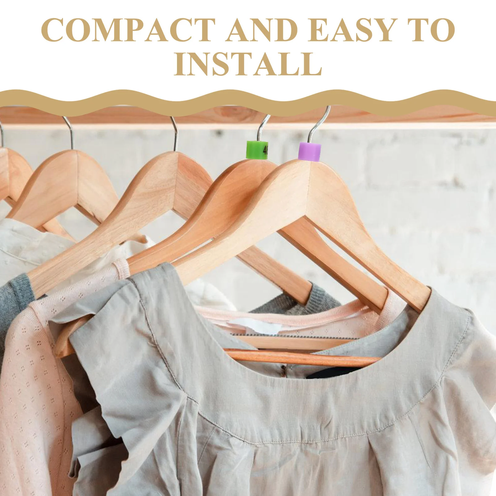 80Pcs Clothes Hanger Label Tags Sturdy Colorful Size Dividers for Retail Boutiques Personal Closet Use Plastic Tabs for Hanging