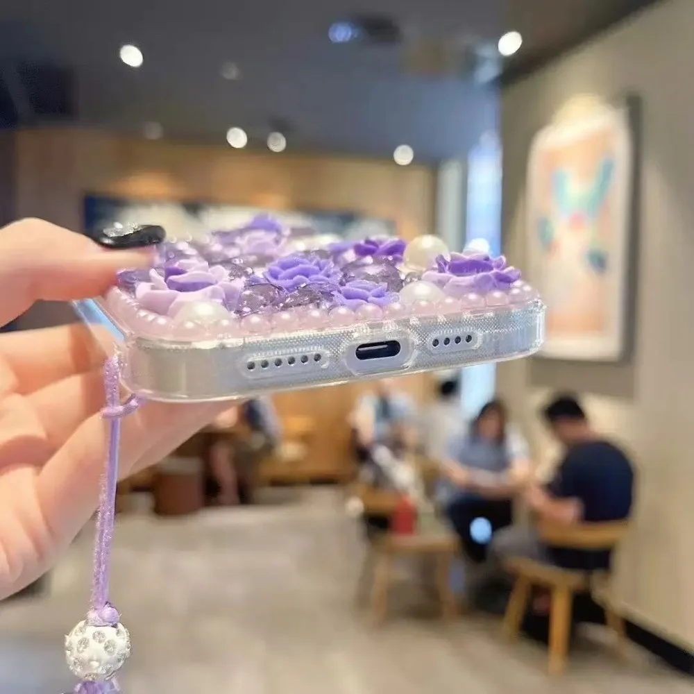 Modische Transparente 3D Diamant-Rosenblumen Handyhülle für Samsung Galaxy S25 S26 Ultra S24 FE S23 Plus S22 S21 S20 Durchsichtige Abdeckung – Detail 5
