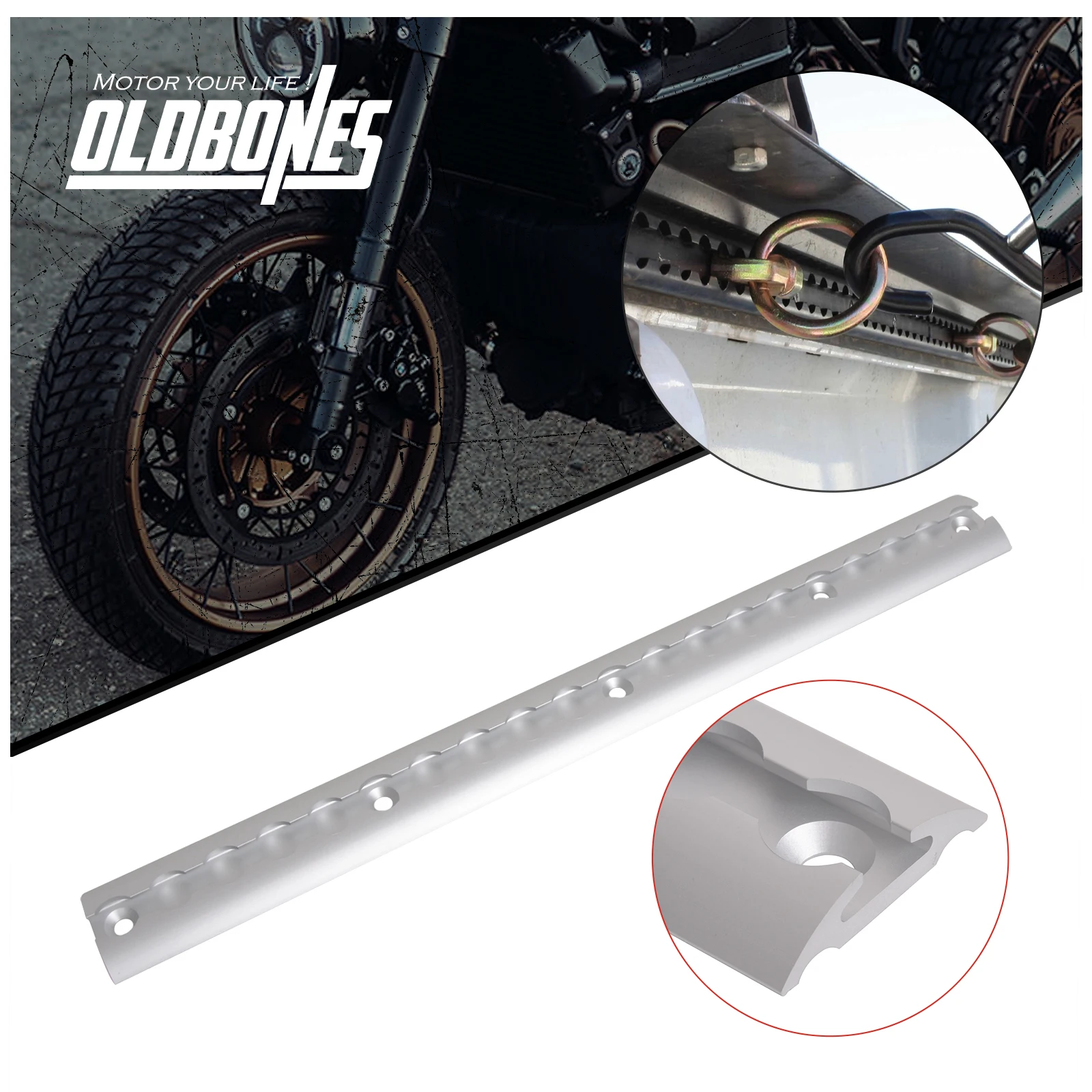 50CM Anchor Trail Tie Down Rail System Rail Tracking Universal Bike Motorcycle Trailer Keeper Cargo Control for Airline Track