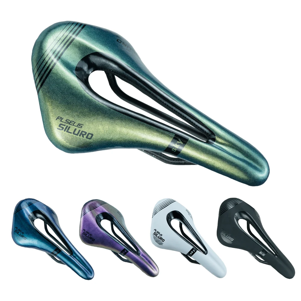 

PLSELIS PS-2046 bicycle saddle, carbon fiber base/rails, lightweight, multi-color, suitable for ROAD GRAVEL
