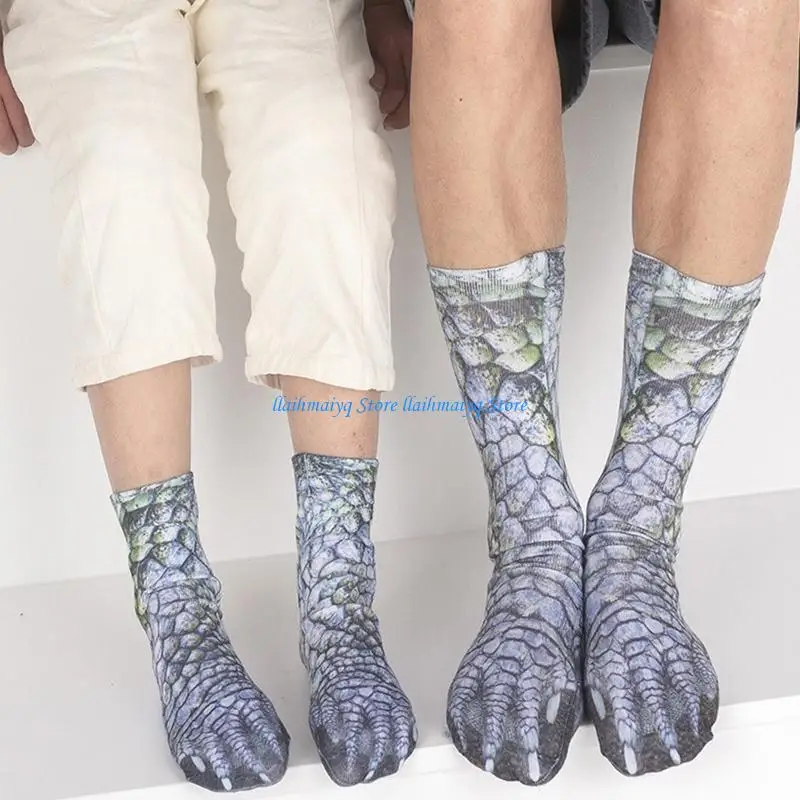 573B Dorosłych mężczyzn Kobiety Zabawne zwierzęce Socks Symulacja For Cat Dog Leopard Claws Nowość