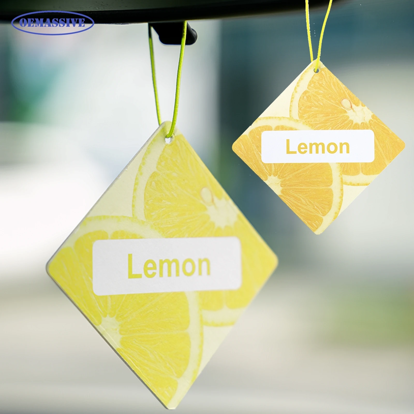 Lemon Fresh Air Solid Scented Tablet Car Air Freshener Fragrant 1 PC Universal For Auto Rearview Mirror Home Office Multiple Use