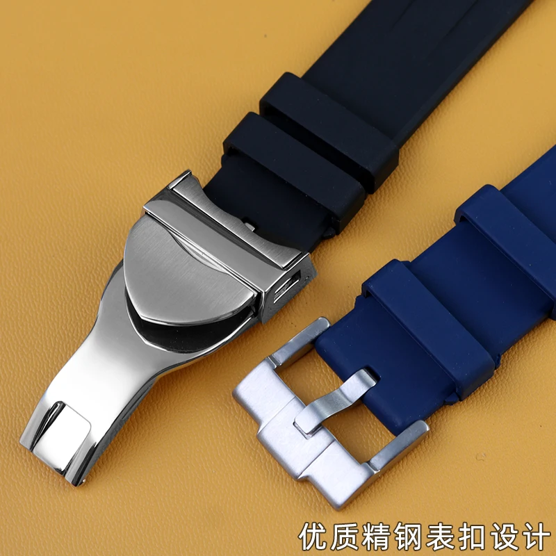 Metal Curved End port Watch strap For Tudor Biwan 1958 M79030n M79030b Men 20mm Black Blue Fluororubber Sport diving Watchband