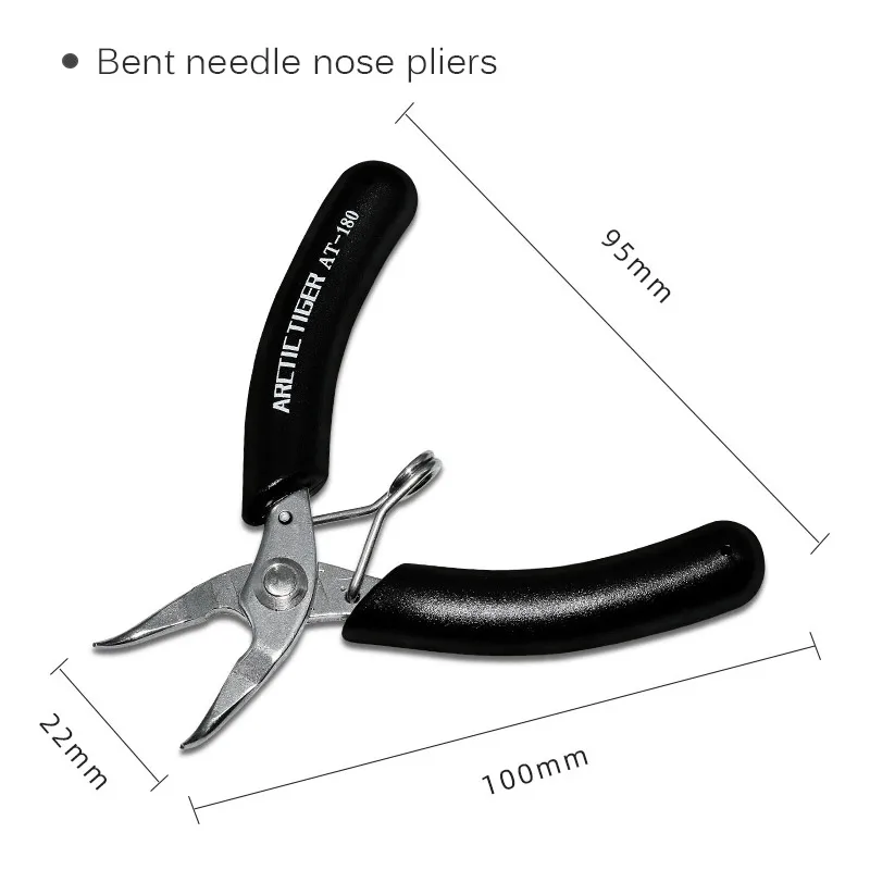 Jewelry Making Pliers Bent Needle Nose Pliers Wire Cutters Diagonal Cutting Pliers for Model Making Wire Wrapping DIY Crafts