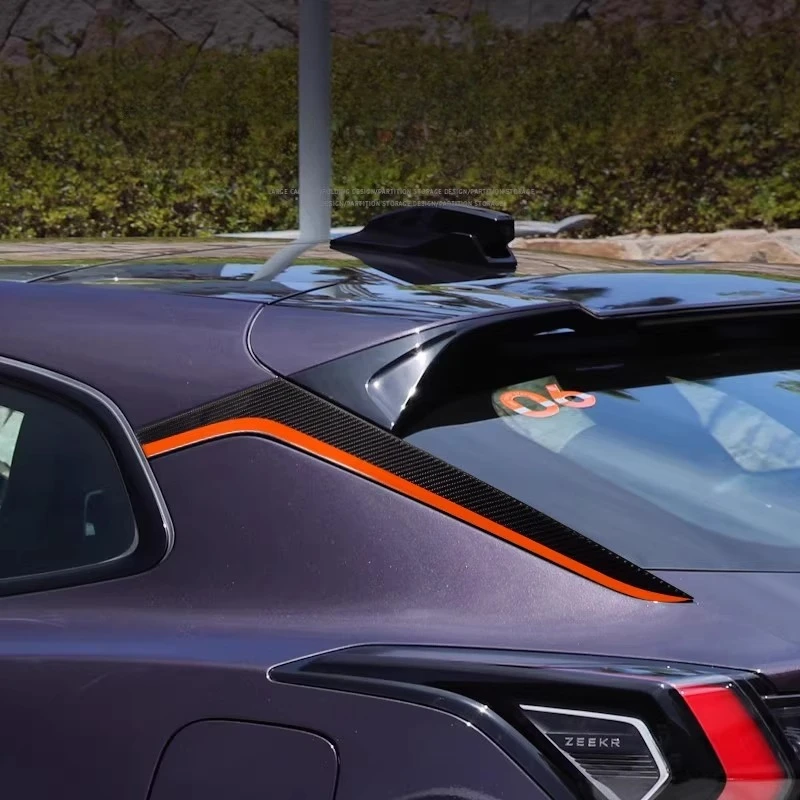 

Для декоративных наклеек ZEEKR 001 2021-2026 гг., противоскользящие наклейки, аксессуары для внешнего вида из настоящего углеродного волокна