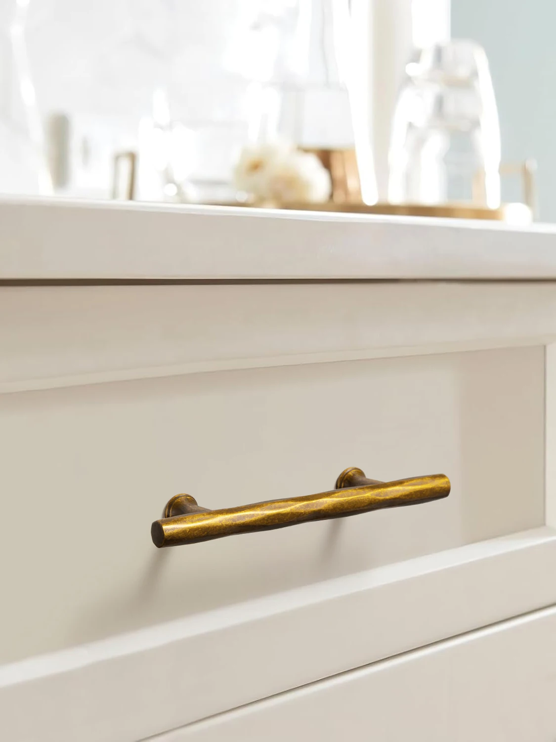 Goo-Ki  Antique Brass Rhombus Cabinet Handles and Drawer Pulls Zinc Alloy Kitchen Cabinet Knobs Furniture Hardware