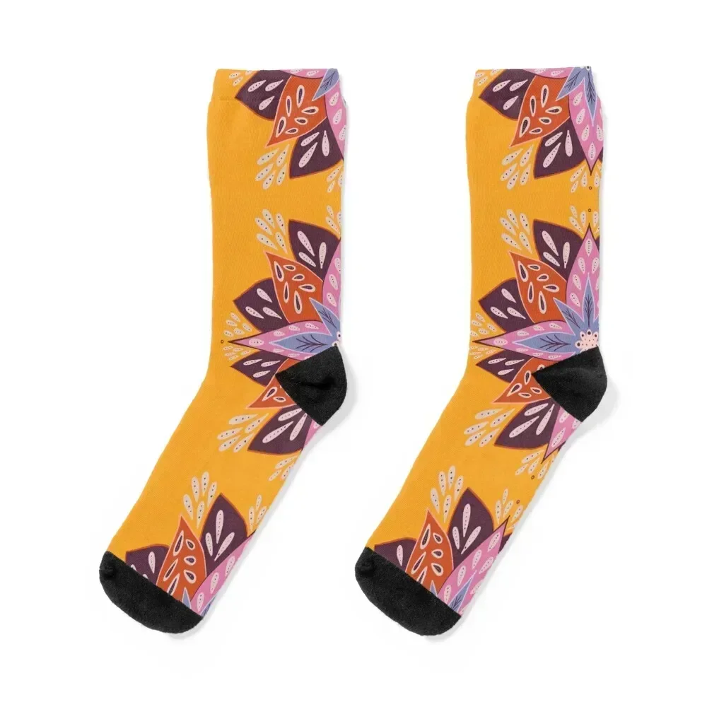 

Four stars yellow mandala Socks Men's ankle shoes heated Boy Child Socks Women's