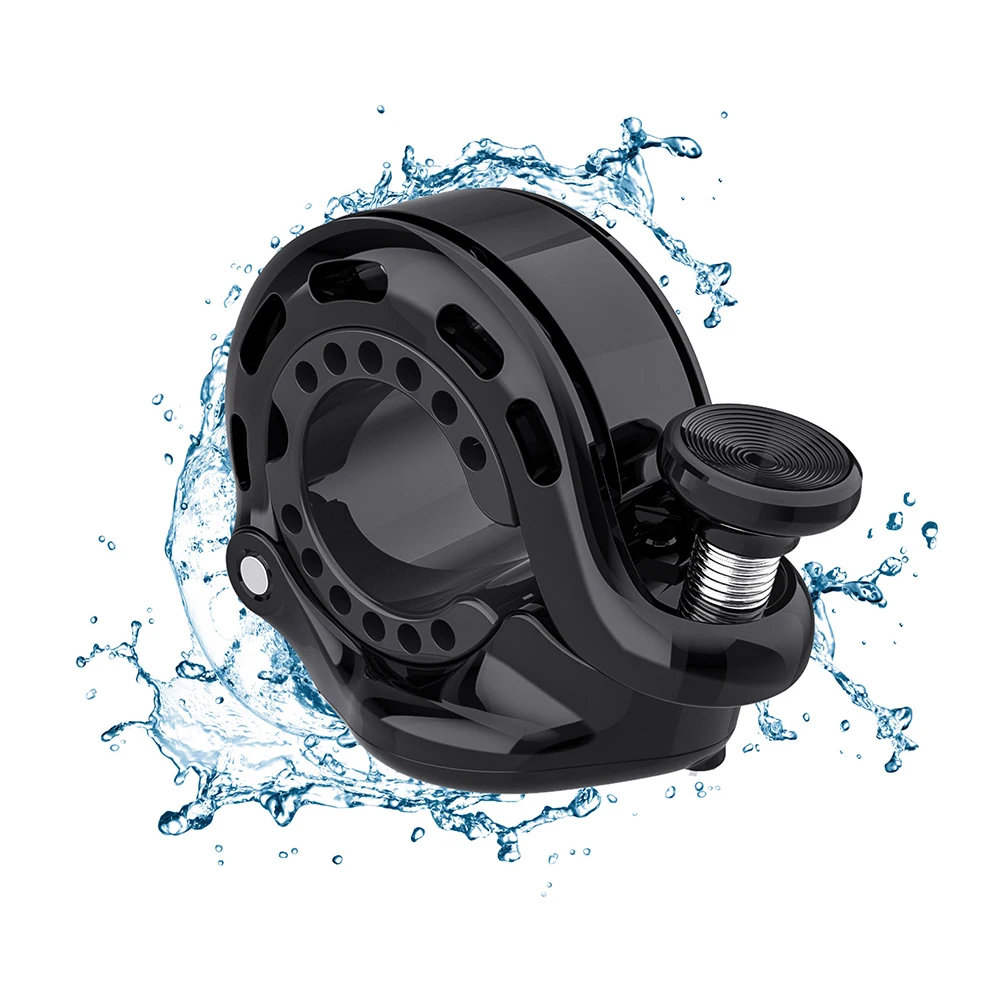 1-2 قطعة جرس دراجة غير مرئي مضاد للسرقة، مناسب لمجموعة متنوعة من المقود، تصميم يدوي غير قابل للانزلاق باللون الأسود #5